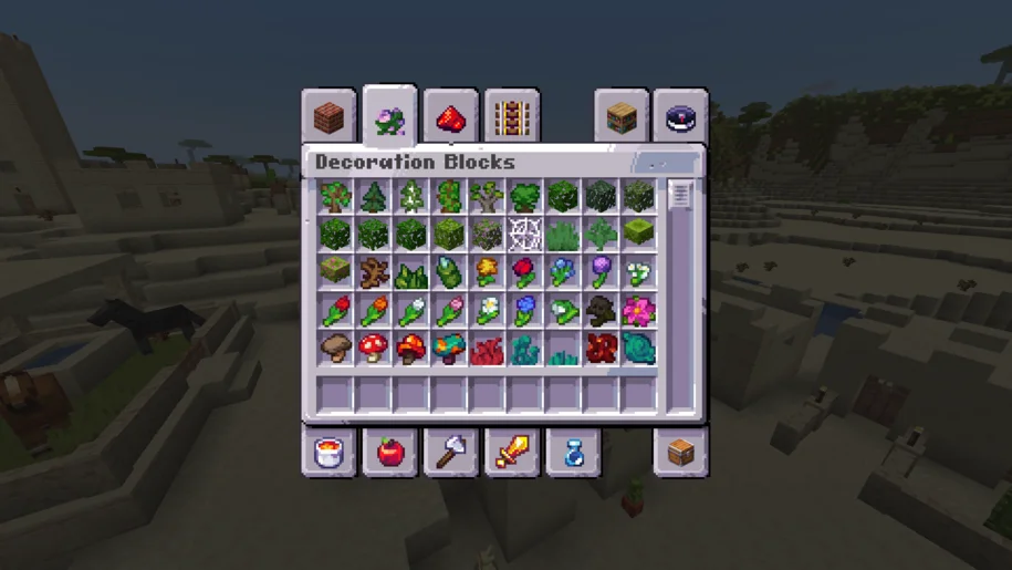 GUI and items with Vividity Texture Pack
