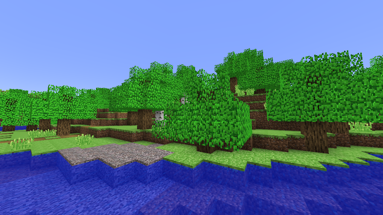 Minecraft forest with Golden Days alpha texture pack