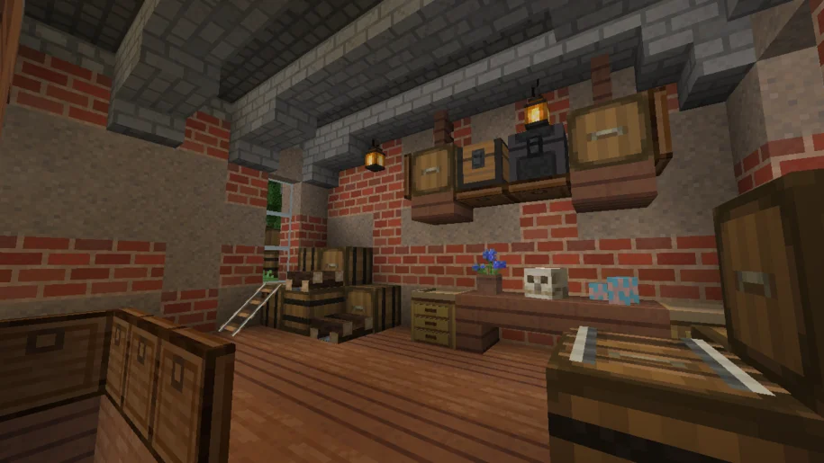 Minecraft workplace with Legend textures