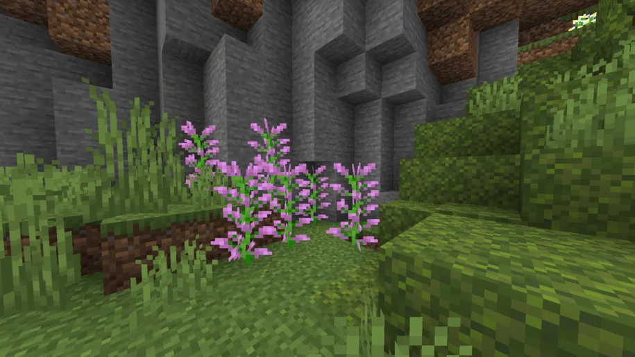 Minecraft plants, flowers and leaves