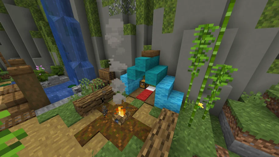 Minecraft camping area with F8thful textures
