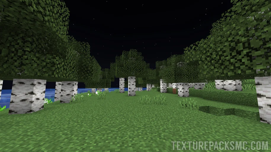 Nighttime in Minecraft with the FullBright texture pack