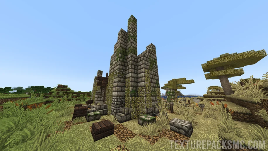 Tower Ruin in Minecraft with the John Smith Legacy Texture Pack