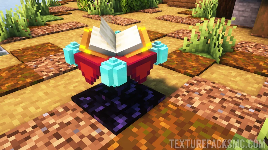 Enchantment table in Minecraft with Enhanced 3D