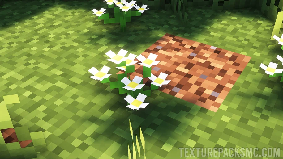 Flowers in Minecraft with Crops 3D resource pack