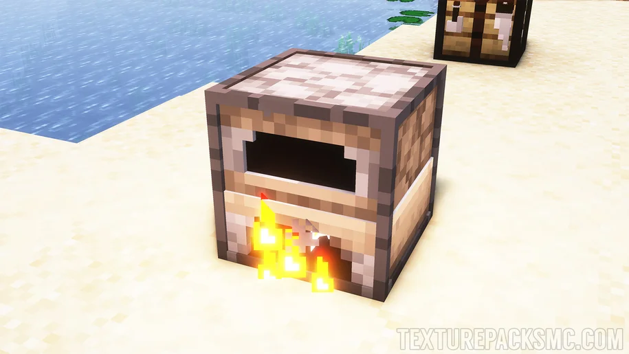 Minecraft furnace with Enhanced 3D texture pack