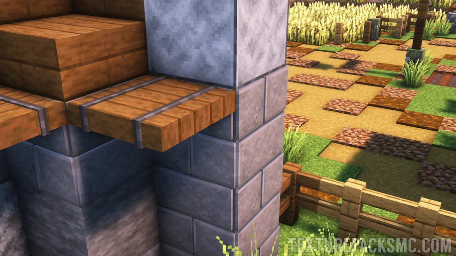 Minecraft roof design with Faithful 3D textures